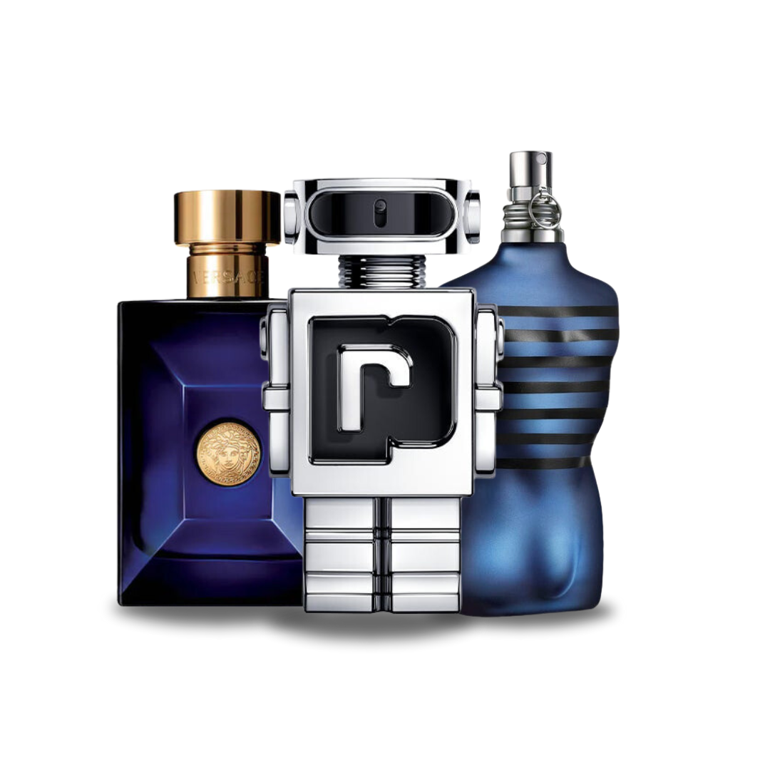 Coffret de 3 Parfums - Dylan Blue de Versace | Phantom de Paco Rabanne | Ultra Male de Jean Paul Gaultier