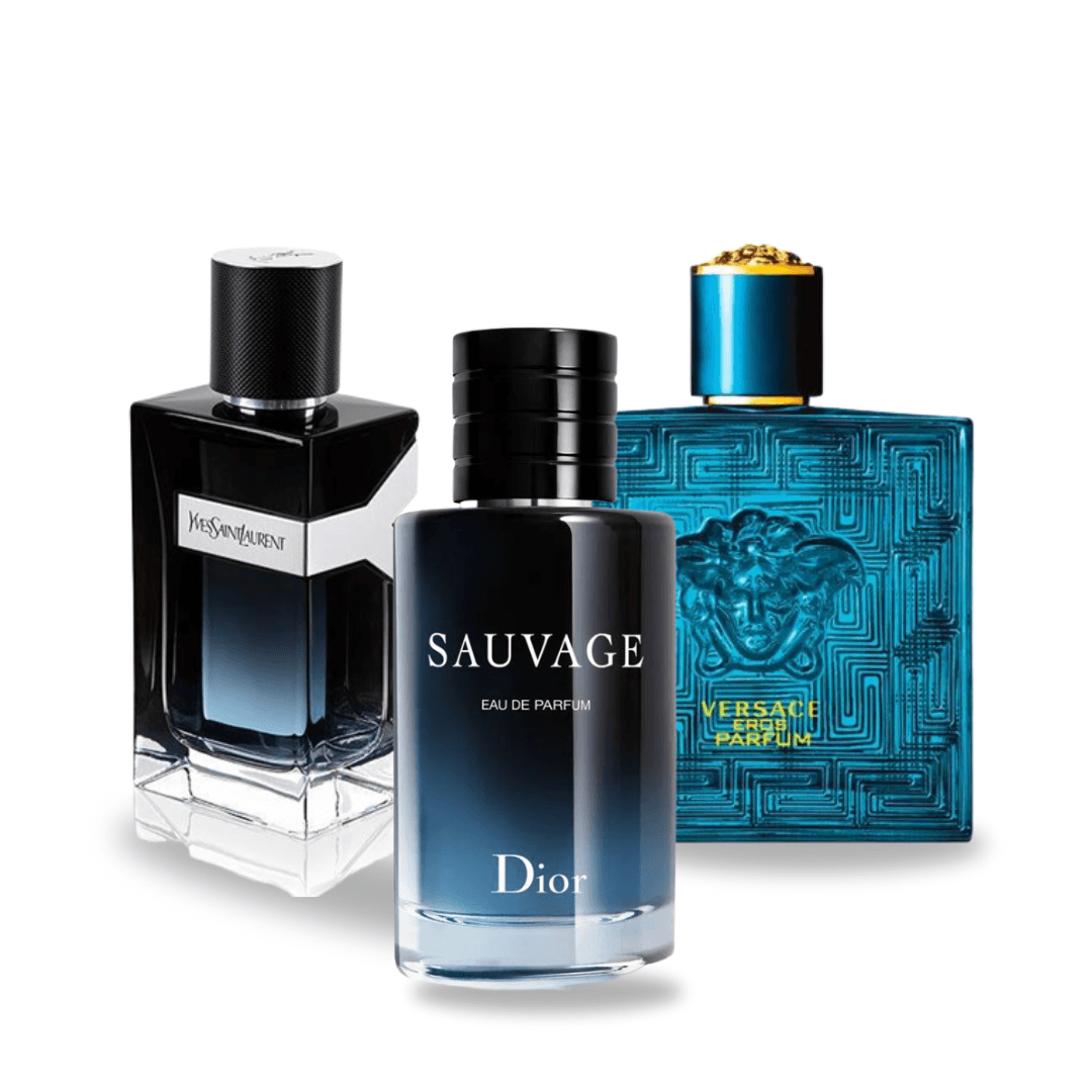 Coffret de 3 Parfums - Y de Yves Saint Laurent | Sauvage de Dior | Eros de Versace